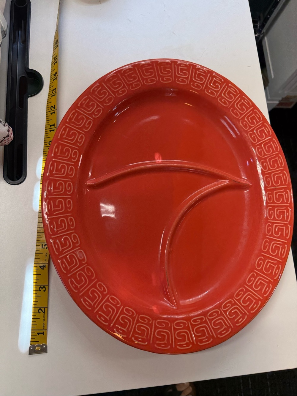 Vintage Buffalo China USA Large divided Oval Platter 1104